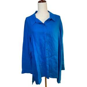 Eileen Fisher organic  Irish linen tunic blouse
